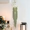 Handmade Boho Macrame Wall Hanging – Green Crescent Moon & Star Dreamcatcher with Long Tassels, Crochet Cotton Bohemian Decor for Nursery, Kids’ Bedroom, or Dorm Room
